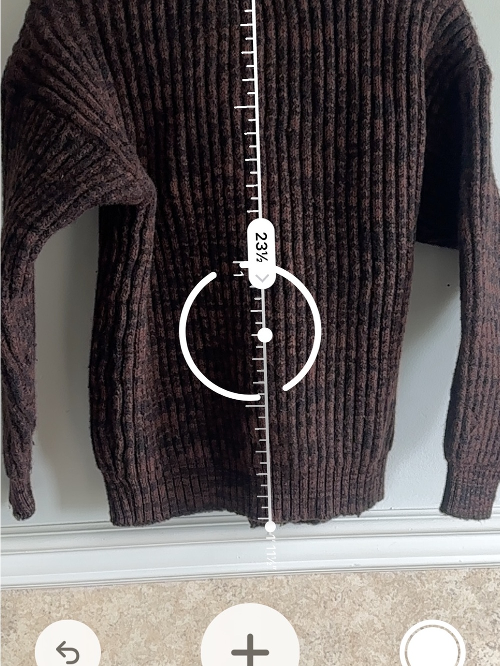 Men's Brown Ribbed Button Cardigan - Picture 6 of 7